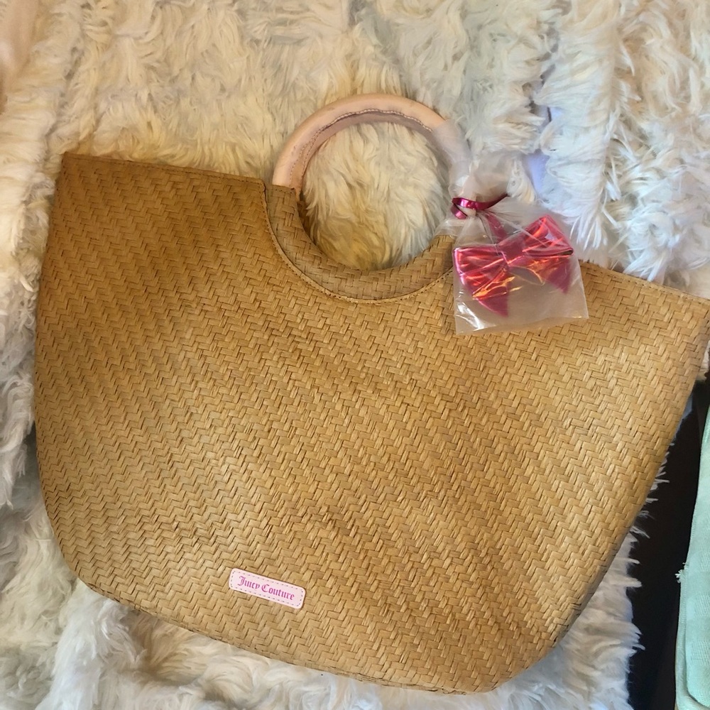 Juicy Couture straw  beach bag , new,